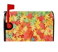 Coperture magnetiche per cassette postali con foglie d'acero, colori autunnali stagionali autunnali, foglie autunnali, decorazioni per cassette postali arancioni per la casa e il giardino, 45 x 53 cm
