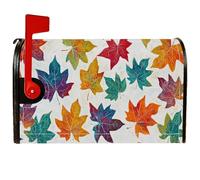 Coperture magnetiche per cassette postali con foglie d'acero, motivi autunnali colorati a tema autunnale arancione per le vacanze, decorazione da giardino per esterni, 53 x 64 cm