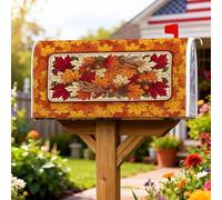 Coperture magnetiche per cassette postali con foglie d'acero, rustiche ghiande e ramoscelli arancioni, protezione per la decorazione del portico anteriore, 45,7 x 53,7 cm