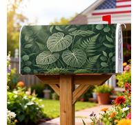 Coperture magnetiche per cassette postali con foglie di Monstera, felci ispirate alla natura tropicale, foglie verdi, copertura per cassetta postale estiva per decorazione portico anteriore, 45,7 x