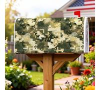 Coperture magnetiche per cassette postali con foglie di palma, copertura per cassetta postale tropicale all'aperto mimetica verde tonalità verde estate copertura per cassetta postale per giardino