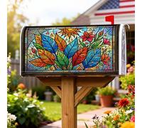 Coperture magnetiche per cassette postali con foglie e fiori di sole vivaci estivi multicolore copertura per la decorazione del portico anteriore 45,7 x 53,7 cm
