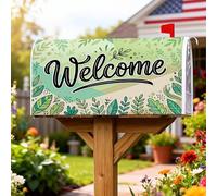 Coperture magnetiche per cassette postali con foglie, fiori naturali primaverili e rami verdi primaverili, per decorazioni per casa e giardino, 45,7 x 53,3 cm