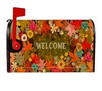 Coperture magnetiche per cassette postali con foglie, fiori rustici autunnali margherite autunnali arancioni, decorazioni per cassetta delle lettere per la decorazione del cortile anteriore 53 x 64 cm