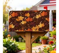 Coperture magnetiche per cassette postali con foglie, fiori rustici autunnali marroni per decorare giardini e cortili, 53 x 64 cm