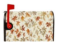 Coperture magnetiche per cassette postali con foglie, in acero rustico autunnale e arancione, per decorazione da giardino e patio, 53 x 64 cm