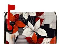 Coperture magnetiche per cassette postali con foglie, motivi geometrici moderni e contemporanei con fiori autunnali, copertura decorativa per cassetta postale per esterni e giardino, 45,7 x 53,7 cm