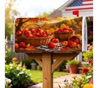 Coperture magnetiche per cassette postali con frutta, rustiche per cestini della fattoria, foglie autunnali, involucri rossi per la decorazione del prato, 45,7 x 53,7 cm