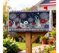 Coperture magnetiche per cassette postali con fuochi d'artificio, decorazione stagionale per la porta d'ingresso, 53 x 64 cm