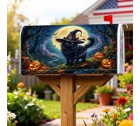 Coperture magnetiche per cassette postali con gatto, fantasiose zucche rustiche luna, Halloween, protezione per la decorazione del prato, 45,7 x 53,7 cm