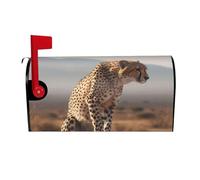 Coperture magnetiche per cassette postali con ghepardo africano selvatico, dimensioni standard, 53,3 x 45,7 cm, copertura per cassetta delle lettere primaverile estate copertura per cassetta delle