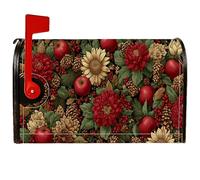 Coperture magnetiche per cassette postali con girasole, autunnali rustiche con frutta rossa pigna, copertura per cassette della posta per decorazioni esterne, 45,7 x 53,7 cm