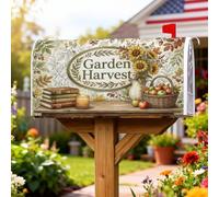 Coperture magnetiche per cassette postali con girasole, autunnali rustiche mele e libri autunnali, copertura gialla per la casa e il giardino, decorazioni 45,7 x 53,7 cm