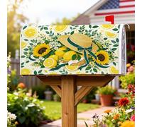 Coperture magnetiche per cassette postali con girasole, cappello estivo rustico al limone, decorazioni per cassetta delle lettere per decorazione del prato, 45 x 53 cm
