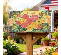 Coperture magnetiche per cassette postali con girasole, copertura decorativa per cassetta postale con farfalla vibrante e peonia, per esterni, giardino, cortile, decorazione 45,7 x 53,7 cm