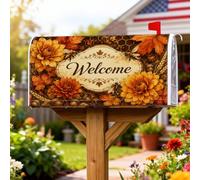 Coperture magnetiche per cassette postali con girasole, rustiche e autunnali, copertura decorativa per cassetta postale per giardino, patio, 53 x 64 cm