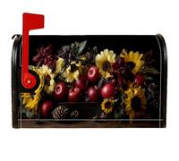 Coperture magnetiche per cassette postali con girasole, rustiche, frutta, pigne autunnali, colore giallo, per decorazione esterna da cortile, 53 x 64 cm