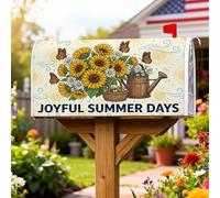 Coperture magnetiche per cassette postali con girasoli, annaffiatoio estivo con farfalle, copertura stagionale per cassetta postale stagionale per esterni, decorazione da giardino, 45,7 x 53,7 cm