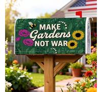 Coperture magnetiche per cassette postali con girasoli, copertura per cassetta delle lettere da giardino, motivo floreale, ape, papavero, primaverile, per esterni, 53 x 64 cm