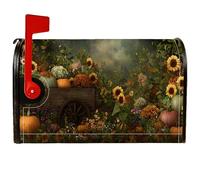 Coperture magnetiche per cassette postali con girasoli, rustiche, zucche di fattoria, fiori autunnali, protezione per la decorazione del portico anteriore, 45,7 x 53,7 cm