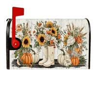 Coperture magnetiche per cassette postali con girasoli, zucche rustiche autunnali arancioni, copertura per la decorazione del portico anteriore, 45,7 x 53,7 cm