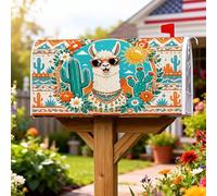 Coperture magnetiche per cassette postali con lama e cactus del sud-ovest, colore turchese, per esterni, giardino, cortile, decorazione 45,7 x 53,3 cm