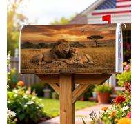 Coperture magnetiche per cassette postali con leone, leonessa naturale della savana, copertura decorativa per cassetta postale arancione per la casa e il giardino, 45 x 53 cm