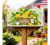 Coperture magnetiche per cassette postali con limone, copertura per cassetta postale estiva rustica con crisantemo foglie verdi estive gialle copertura per la decorazione del prato 45,7 x 53,3 cm