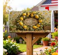 Coperture magnetiche per cassette postali con limone, ghirlanda rustica di fattoria margherite giallo primavera copertura per cassetta postale per decorazioni da giardino per la casa 53 x 64 cm