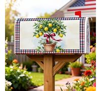 Coperture magnetiche per cassette postali con limone, nastro per cassetta postale rustico, colore giallo, copertura stagionale per la decorazione del cortile 53 x 64 cm