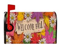 Coperture magnetiche per cassette postali con margherite, foglie autunnali rustiche, colori autunnali arancioni, copertura per cassetta postale per decorazione portico anteriore, 45,7 x 53,7 cm