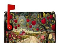 Coperture magnetiche per cassette postali con mele, fiori rustici di campagna autunnali, copertura per cassetta delle lettere per decorazioni esterne 53 x 64 cm