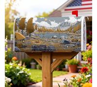 Coperture magnetiche per cassette postali con montagne, copertura decorativa per cassetta postale da esterno rustica sul lago, per esterni, giardino, cortile, decorazione 45,7 x 53,3 cm