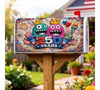 Coperture magnetiche per cassette postali con mostri, decorazione per cassetta postale per esterni e cortile, 53 x 64 cm