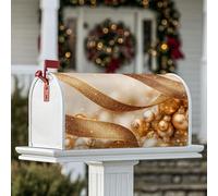 Coperture magnetiche per cassette postali con nastri, ornamenti natalizi natalizi scintillanti, copertura per cassetta delle lettere per esterni e cortile, 53 x 64 cm