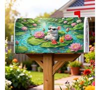 Coperture magnetiche per cassette postali con ninfee, topolino fantasioso estivo anguria estate verde involucro per la casa decorazioni da giardino 53 x 64 cm