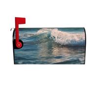 Coperture magnetiche per cassette postali con onde d'acqua sul mare, dimensioni standard, 53,3 x 45,7 cm, copertura per cassetta delle lettere primaverile estate copertura per cassetta postale di