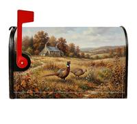 Coperture magnetiche per cassette postali con paesaggio di fagiano, 45,7 x | Paesaggio di campagna, copertura per cassetta postale, scena della fattoria, arte della fauna selvatica