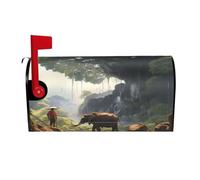 Coperture magnetiche per cassette postali con paesaggio di grandi alberi antichi di dimensioni standard 64,8 x 53,3 cm per cassetta delle lettere primaverile estate copertura per cassetta delle