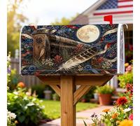 Coperture magnetiche per cassette postali con piume, rustiche e naturali con pigne autunnali, copertura per cassetta postale per la casa e il giardino, 53 x 64 cm