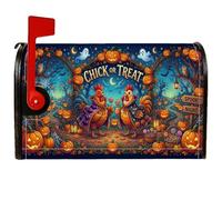 Coperture magnetiche per cassette postali con polli, zucche fantasiose e festose, per Halloween, decorazione da giardino, 45,7 x 53,3 cm