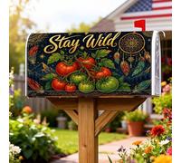 Coperture magnetiche per cassette postali con pomodori, autunnali, rustiche, con foglie, montagna, autunno, verde, decorazione per esterni, 45,7 x 53,3 cm