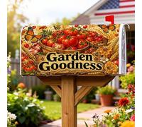 Coperture magnetiche per cassette postali con pomodori, copertura per cassetta postale rustica con farfalla estiva rossa per decorazione esterna da cortile 45,7 x 53,7 cm