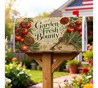 Coperture magnetiche per cassette postali con pomodori, rustiche vintage con foglie estive rosse per le vacanze, decorazione da cortile 45,7 x 53,7 cm