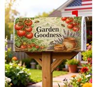 Coperture magnetiche per cassette postali con pomodori, rustiche vintage lavanda e miele, coperture per cassette postali estive rosse per esterni, decorazione da cortile, 53 x 64 cm