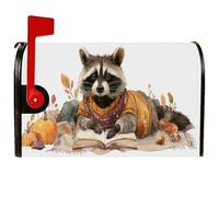 Coperture magnetiche per cassette postali con procione, autunnali rustiche a forma di zucca, copertura arancione per le vacanze, decorazione per giardino, patio, 45,7 x 53,7 cm