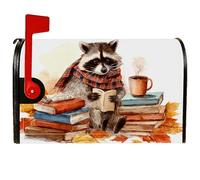 Coperture magnetiche per cassette postali con procione, per libri fantasiosi autunnali, sciarpa autunnale, copertura decorativa per cassetta postale per portico anteriore, 45 x 53 cm