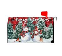 Coperture magnetiche per cassette postali con pupazzo di neve, dimensioni standard 53,3 x 45,7 cm, alberi di Natale, fiocchi di neve, bufalo, plaid stagionale, per le vacanze, per cassetta delle