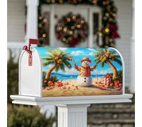 Coperture magnetiche per cassette postali con pupazzo di neve, palma tropicale di Natale, bastoncini di zucchero, decorazioni natalizie per cassetta delle lettere per porta d'ingresso, 45,7 x 53,7 cm