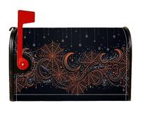Coperture magnetiche per cassette postali con ragnatele, fantasiose e moderne con luna crescente e stelle, protezione per cassetta postale di Halloween, decorazione da giardino per esterni, 45,7 x